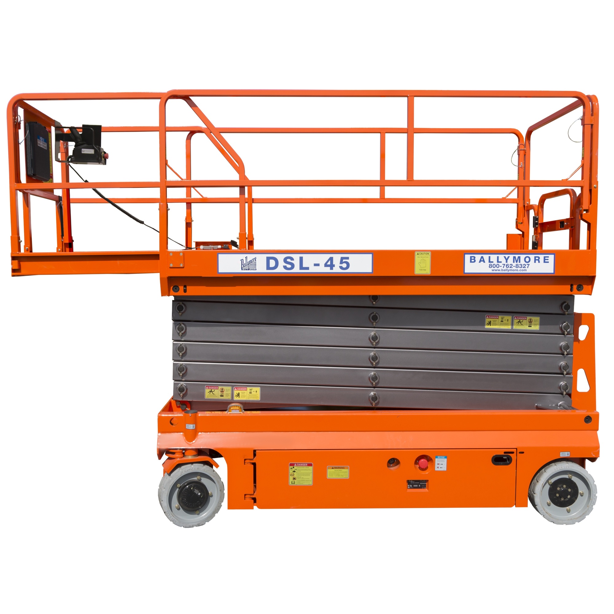 Ballymore, Drivable Scissor Lift, Capacity 500 lb, Working Height 51 ft, Platform Height 540 in, Model# DSL-45